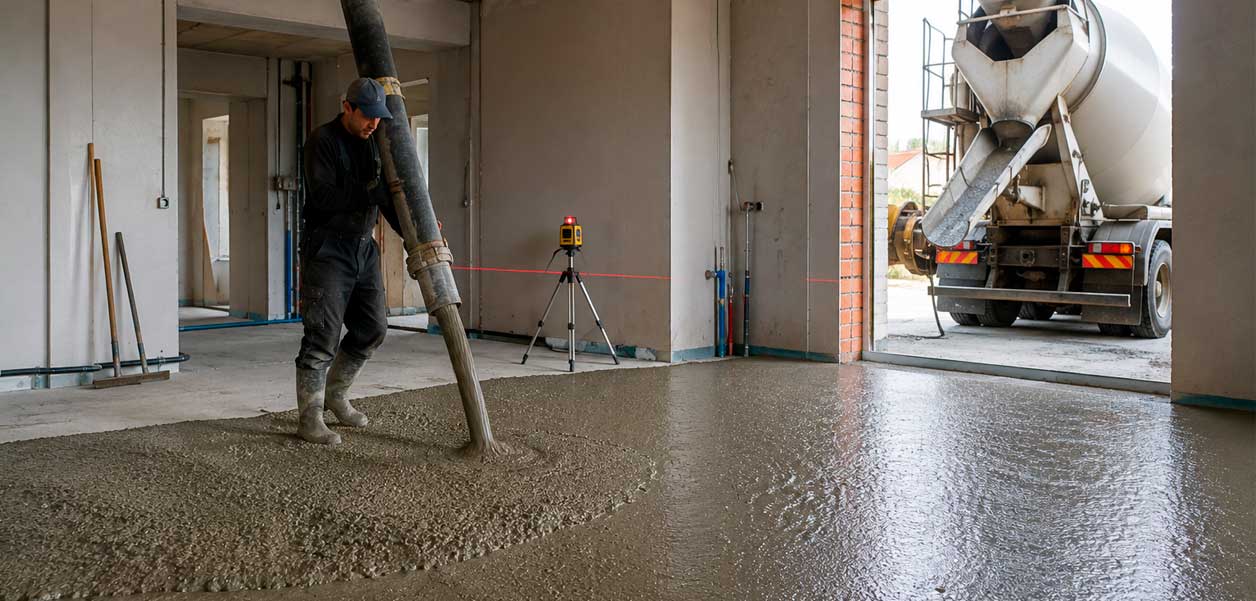 Производство бетона для внутренних работ с поставкой смеси на объект